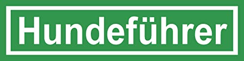 JAGDSCHUTZ LANDWIRTSCHAFT FORSTBETRIEB WUNSCHTEXT Schild Saugnapf Auto Aufkleber (Aufkleber, Motiv: Hundeführer) von EDS-Werbemedien