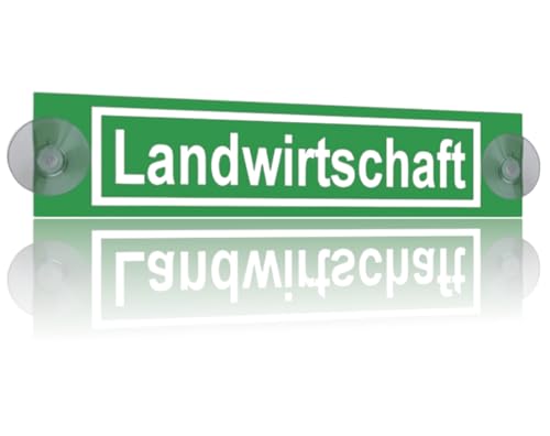 LANDWIRTSCHAFT Schild Saugnapf Auto Aufkleber (Alu Verbund mit SAUGNÄPFEN, Motiv: Landwirtschaft) von EDS-Werbemedien