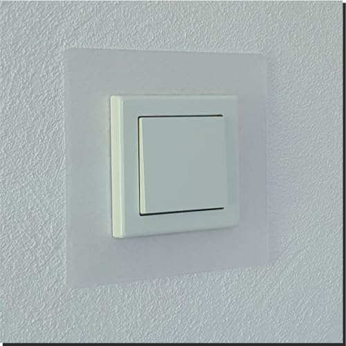 Tapetenschutz Dekorrahmen Wandschutz Tapetenschoner Lichtschalter Acryl Schalter (1-fach Rahmen, milchglas) von EDS-Werbemedien