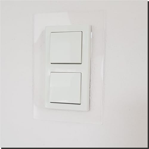 Tapetenschutz Dekorrahmen Wandschutz Tapetenschoner Lichtschalter Acryl Schalter (4-fach Rahmen, transparent/durchsichtig) von EDS-Werbemedien