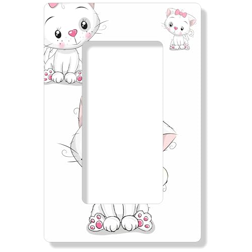 Tapetenschutz Martha von EDS-Werbemedien für Kinder Dekorrahmen Wandschutz Tapetenschoner Lichtschalter Acryl Schalter (2-fach Rahmen, Kätzchen Luna) von EDS-Werbemedien
