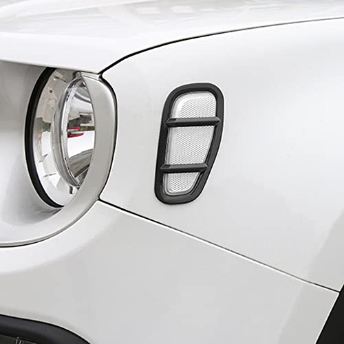 EDSARS Car Styling Body Side Blinker Repeater Lamp Light Fender Decal Cover Trim Frame Aufkleber für Jeep Renegade 2016-2019,Black Style von EDSARS