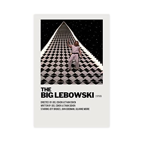 EDSC Classic Movie The Big Lebowski Vintage Leinwand Poster Schlafzimmer Dekor Sport Landschaft Büro Zimmer Dekor Geschenk Rahmen: 30 x 45 cm von EDSC