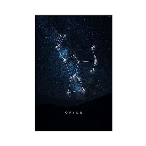 EDSC Orion Space Constellations Leinwand-Poster, Wandkunst, Dekordruck, Bild, Gemälde für Wohnzimmer, Schlafzimmer, Dekoration, ungerahmt: 30 x 45 cm von EDSC