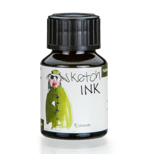 Rohrer & Klingner sketchINK Schreib- und Zeichentinte - 50ml Flakon - Smaragd | Emma von Rohrer & Klingner