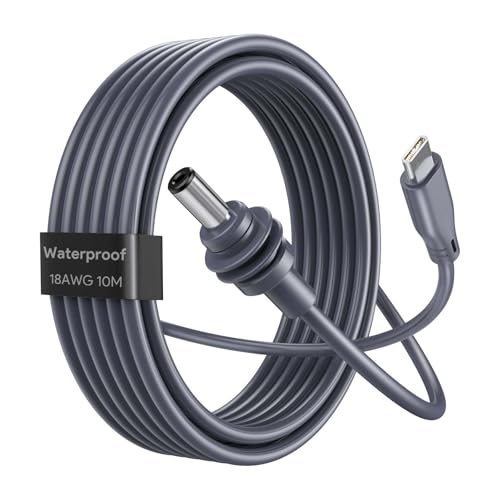 EDUP Starlink Mini USB C auf DC Stromkabel, PD100W Eingang USB Typ C auf DC Hohlstecker Kabel für Starlink Mini, Wasserdichtes Cable 18AWG, Starlink Cable Kompatibel mit 65W+ PD Stromquelle (10M) von EDUP