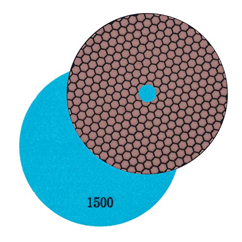 Profi Diamant-Schleifpad für Trockenschliff, D = 125 mm, Körnung 1500, Klettaufnahme, für Naturstein, Kunststein, Granit, Marmor, Glas, Keramik oder Fliesen von EDW