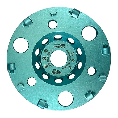 Profi PKD Diamant- Schleiftopf 125 mm x 22,23 mm 6 Segmente Diamantschleiftopf/Teller zur Verwendung mit Winkelschleifer von EDW