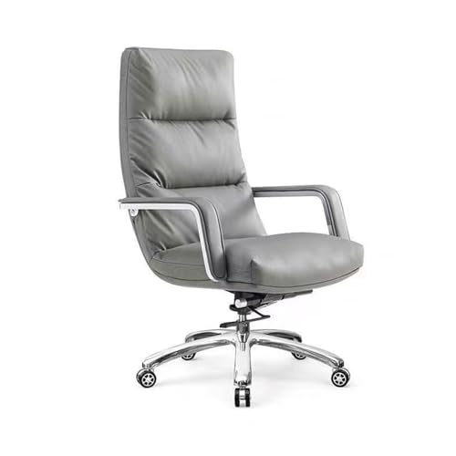 EDWAL Lounge-Sessel Bürostuhl, bequemer, sitzender, moderner Stuhl, Bürostuhl, Computerstuhl, Mittagspause, Liegestuhl Schlafzimmerstuhl (Color : Gray) von EDWAL