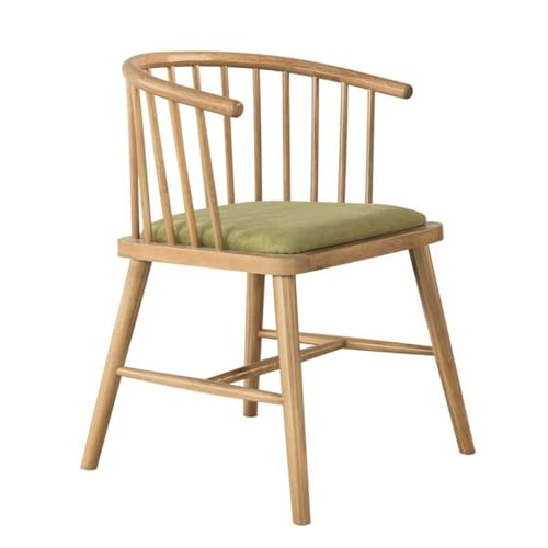 EDWAL Lounge-Sessel Moderner Küchenstuhl aus massivem Holz, gepolsterter Esszimmerstuhl, Holzfarbe, Gebogene Rückenlehne, Größe des Stuhls: 20 Zoll Schlafzimmerstuhl von EDWAL