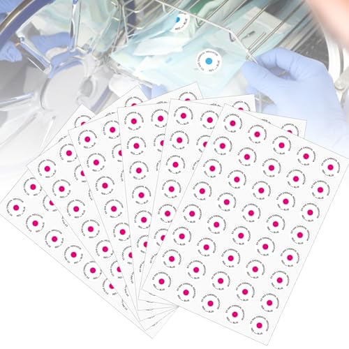ETO Sterilisation Indicator Label Aufkleber mit Ethylenoxid Gas Chemical Adhesive Mark, 1.2" Durchmesser, 1000 Pcs von EDWERD