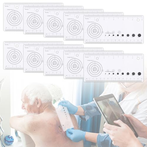 Med Wundmesslineal mit Pupillenlehre für Krankenschwestern, Körperwund-Messanleitung für Patientenpflege, 15,2 cm Kunststoff-Lineale, 1/10 Stück (10) von EDWERD