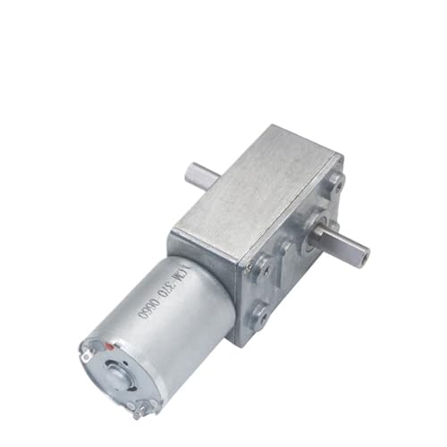 12-V-Volt-DC-Schneckengetriebe-Doppelwellenmotor 6-V-Doppelausgangswellen-Untersetzungsmotoren 24-V-DC-Reverse-Reduction-Selbstsperrung JGY370(57RPM_12V) von EDXFICDQ