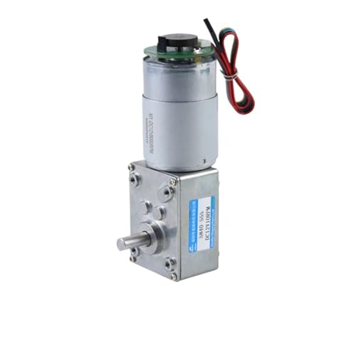 12V 24V DC Schneckengetriebemotor mit Encoder Einzelwelle 5840-555 Selbsthemmend großes Drehmoment Geschwindigkeit einstellbar im Uhrzeigersinn gegen den Uhrzeigersinn(24V260RPM,Motor and bracket) von EDXFICDQ