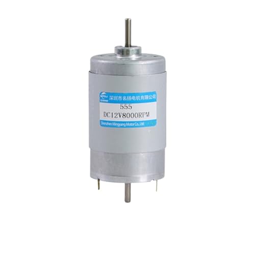 12V 24V R-555 DC-Hochgeschwindigkeitsmotor mit Doppelausgangswelle, kleiner Generatormotor mit hoher Leistung und einstellbarer Geschwindigkeit, CW und CCW(SINGLE OUTPUT SHAFT_24V 8000RPM) von EDXFICDQ