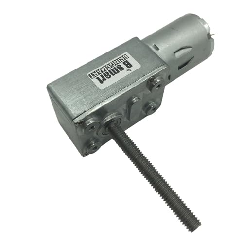 4632-370 12 V DC Schneckengetriebe, M6-Schraube, Schaftlänge 50 mm, 3 V, 6 V, 24 V, Schneckengetriebemotoren, umgekehrter Untersetzungsmotor, selbstsichernd(Package B,10RPM_24V) von EDXFICDQ