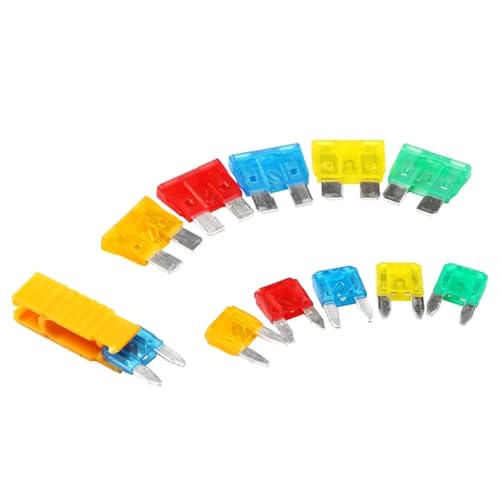 50PCS 5/10/15/20/30A Auto Auto Standard und Mini Blade Sicherung Kit Motorrad boot Lkw Automotive Blade Sicherung Sortiment set von EDXFICDQ