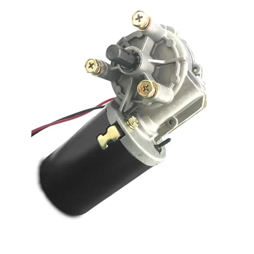 DC12V/24V 60W Schneckengetriebemotor 90-360rpm Garagentor Rolltor Motor mit hoher Drehmomentreduzierung(Right,24V 210RPM_KEY SLOT SHAFT) von EDXFICDQ