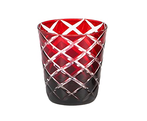EDZARD 6er Set Kristallglas Dio, rot, Höhe 10 cm, Füllmenge 230 ml, handgeschliffen, Überfangtechnik - Teelichthalter, Trinkgläser, Wassergläser, Whiskeygläser, Eiskaffee Gläser von EDZARD