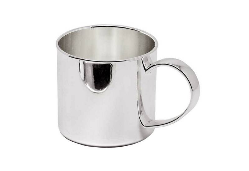 EDZARD Gläser-Set Linda, Trinkbecher mit Henkel, Tasse mit Silber-Optik, versilbert, 100 ml von EDZARD