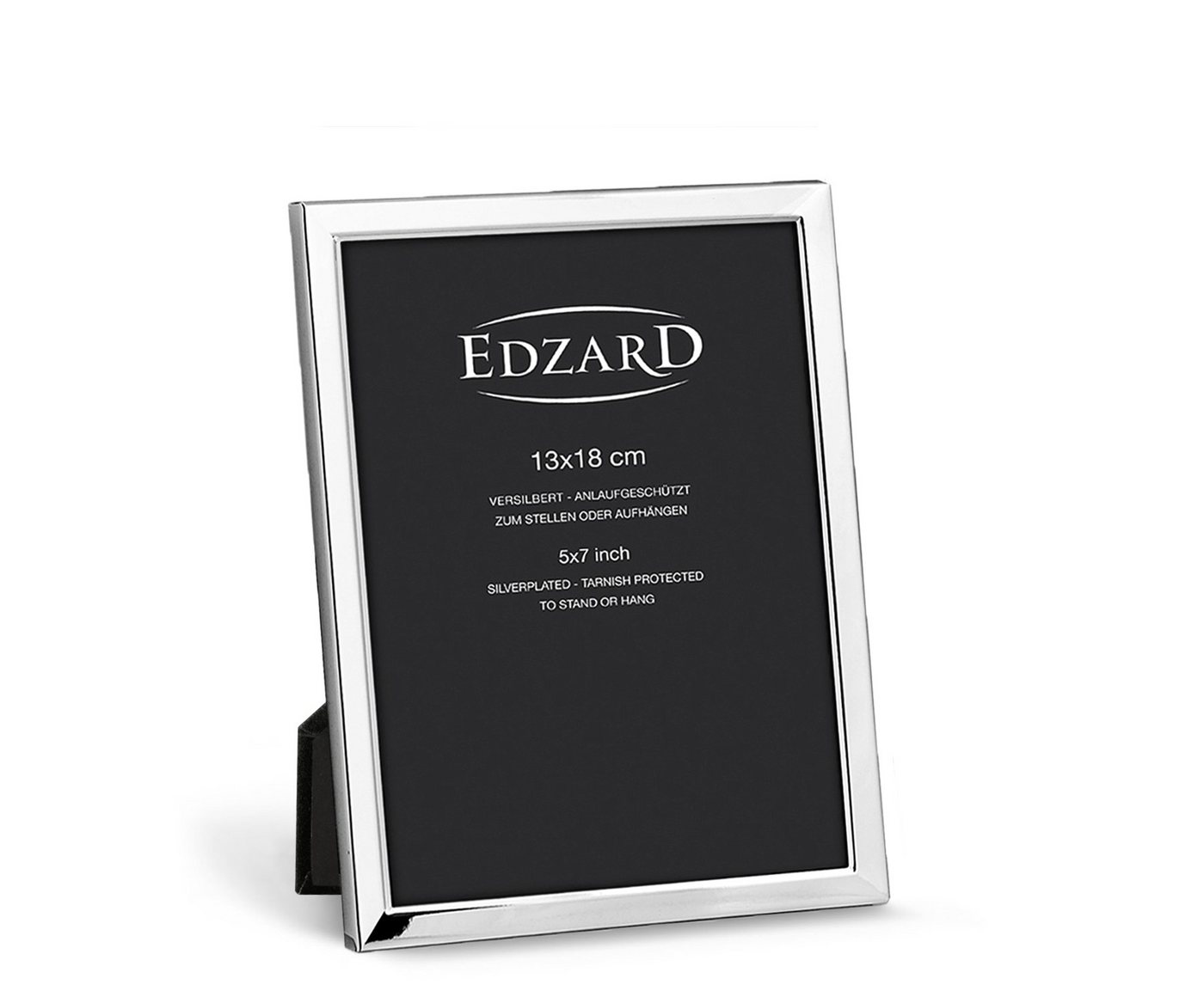 EDZARD Bilderrahmen Bergamo, versilbert und anlaufgeschützt, für 13x18 cm Bilder - Fotorahmen von EDZARD