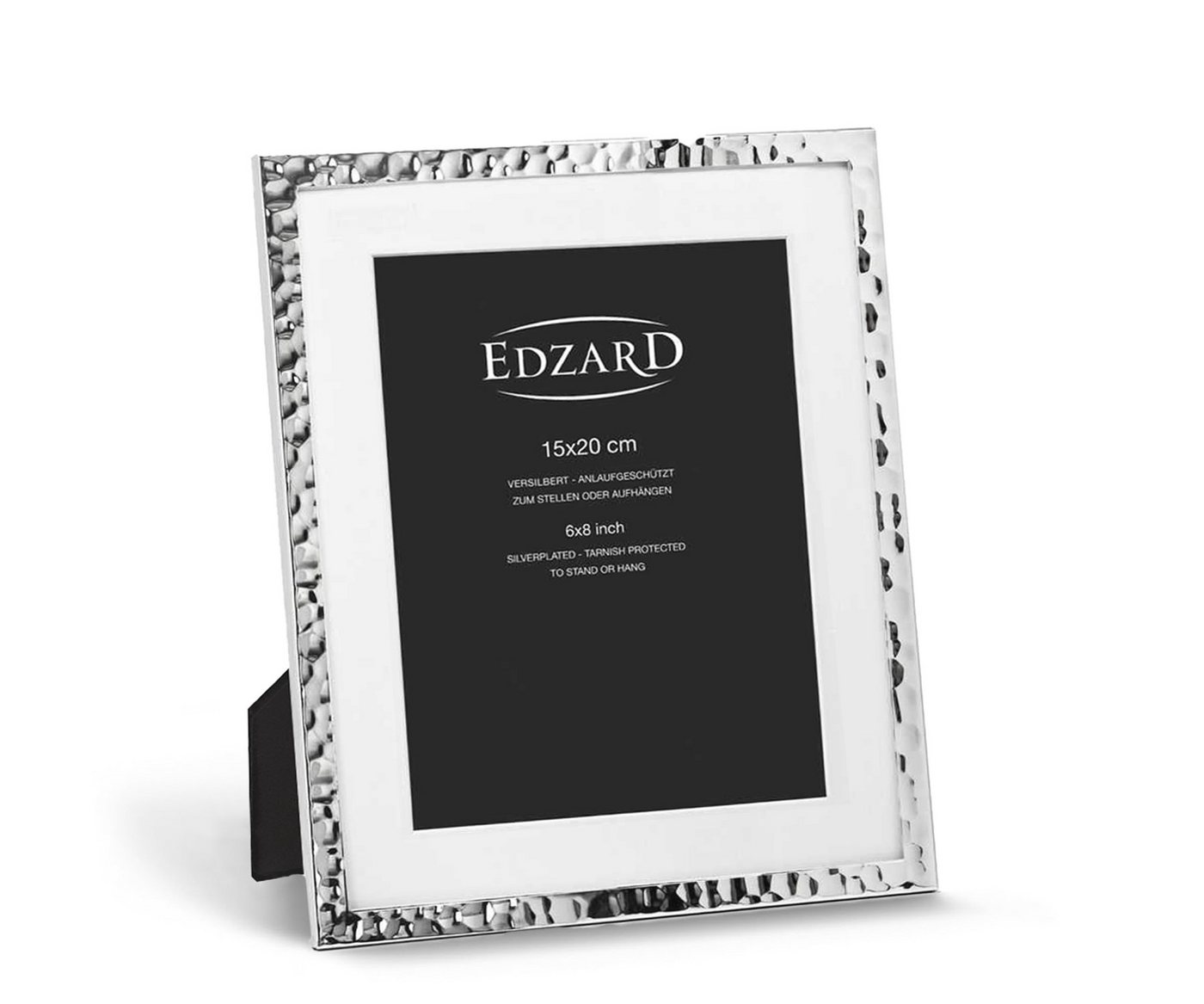 EDZARD Bilderrahmen Fano, versilbert und anlaufgeschützt, für 15x20 cm Bilder – Fotorahmen von EDZARD