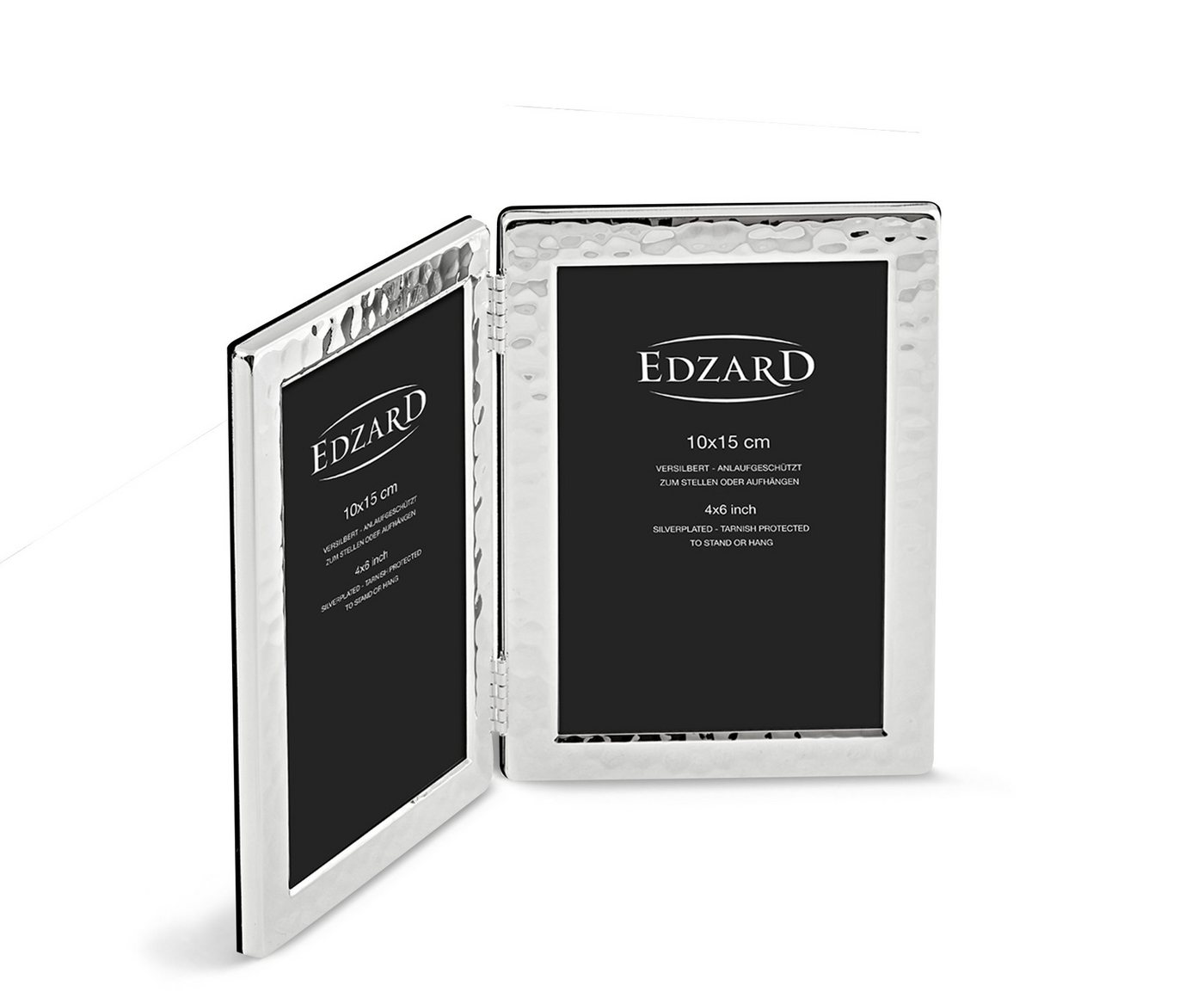 EDZARD Bilderrahmen Pavia, versilbert und anlaufgeschützt, für zwei 10x15 cm Fotos EDZARD Bilderrahmen Pavia, versilbert und anlaufgeschützt, für zwei 10x15 cm Fotos von EDZARD