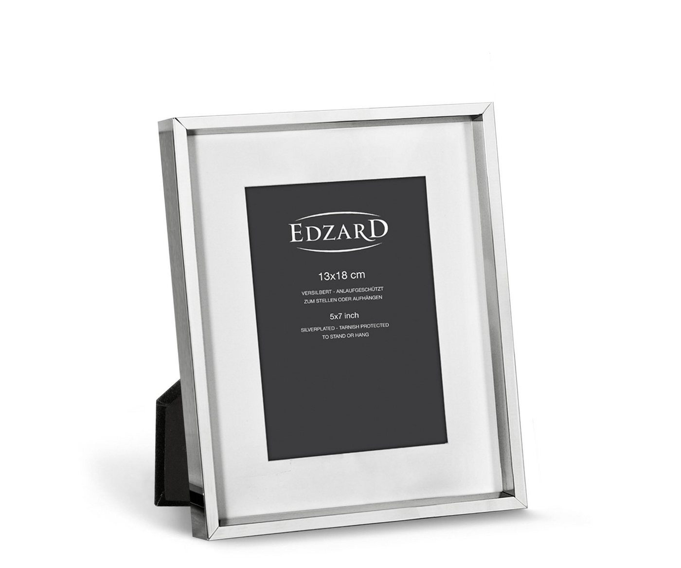 EDZARD Bilderrahmen Perugia, versilbert und anlaufgeschützt, für 13x18 cm Foto von EDZARD