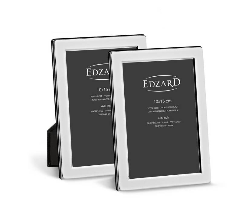 EDZARD Bilderrahmen Salerno, 2er Set für 10x15 cm Foto - edel versilbert & anlaufgeschützt EDZARD Bilderrahmen Salerno, 2er Set für 10x15 cm Foto - edel versilbert & anlaufgeschützt von EDZARD