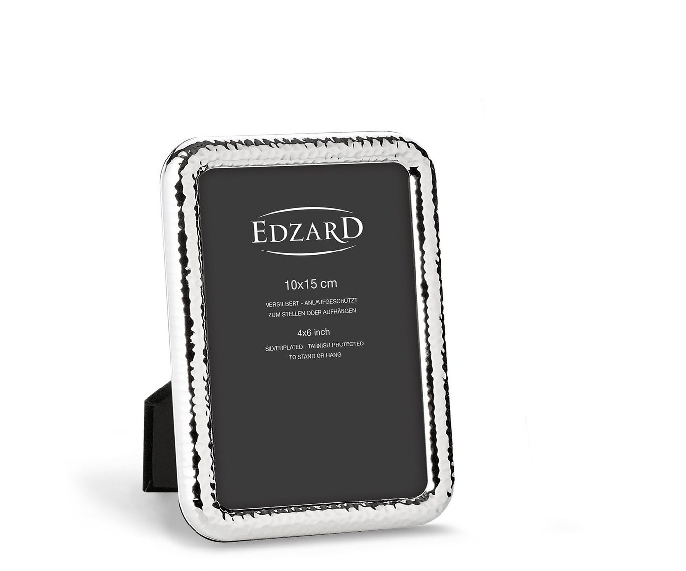 EDZARD Bilderrahmen Amalfi, versilbert und anlaufgeschützt, für 10x15 cm Bilder - Fotorahmen von EDZARD