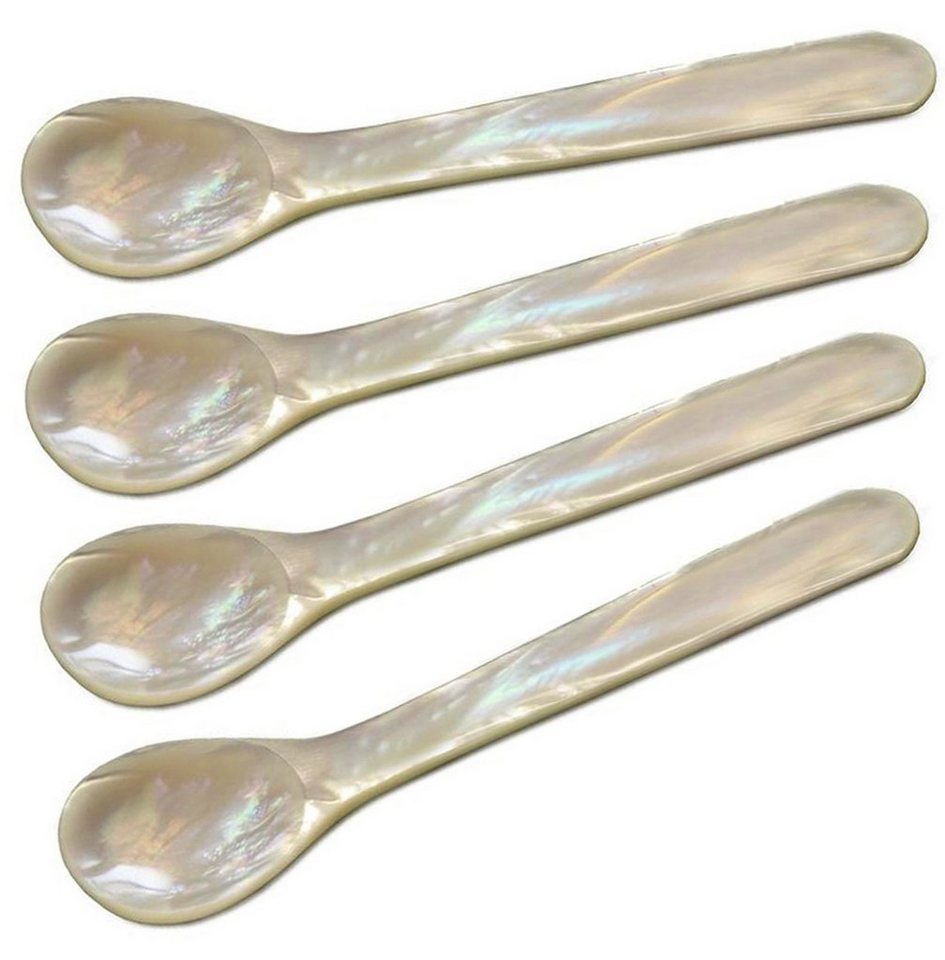 EDZARD Servierlöffel Perlmuttlöffel 4er-Set, Geschmacksneutrale Kaviarlöffel aus Meer-Perlmutt, Handarbeit EDZARD Servierlöffel Perlmuttlöffel 4er-Set, Geschmacksneutrale Kaviarlöffel aus Meer-Perlmutt, Handarbeit von EDZARD