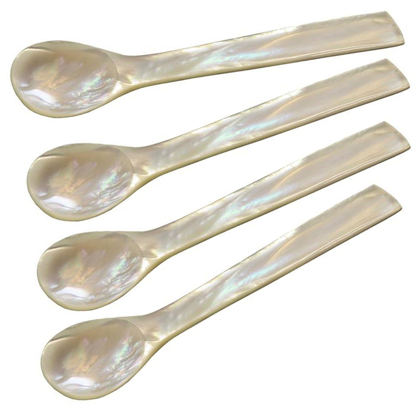 EDZARD Servierlöffel Perlmuttlöffel 4er-Set, Meer-Perlmutt, Naturprodukt, Handarbeit, geschmacksneutral, L 11 cm EDZARD Servierlöffel Perlmuttlöffel 4er-Set, Meer-Perlmutt, Naturprodukt, Handarbeit, geschmacksneutral, L 11 cm von EDZARD