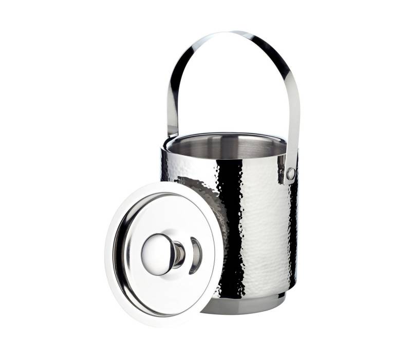 EDZARD Eiseimer Seattle, (Höhe 16 cm), mit Deckel, Sieb und Eiszange, gehämmerter Edelstahl EDZARD Eiseimer Seattle, (Höhe 16 cm), mit Deckel, Sieb und Eiszange, gehämmerter Edelstahl von EDZARD