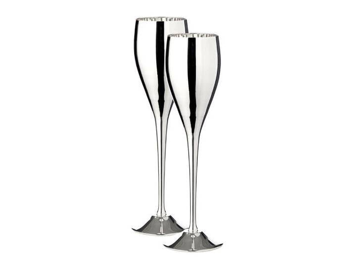 EDZARD Gläser-Set 2er-Set Dodo, Messing, 2er-Set, edel versilbert, 200 ml, H 23 cm EDZARD Gläser-Set 2er-Set Dodo, Messing, 2er-Set, edel versilbert, 200 ml, H 23 cm von EDZARD