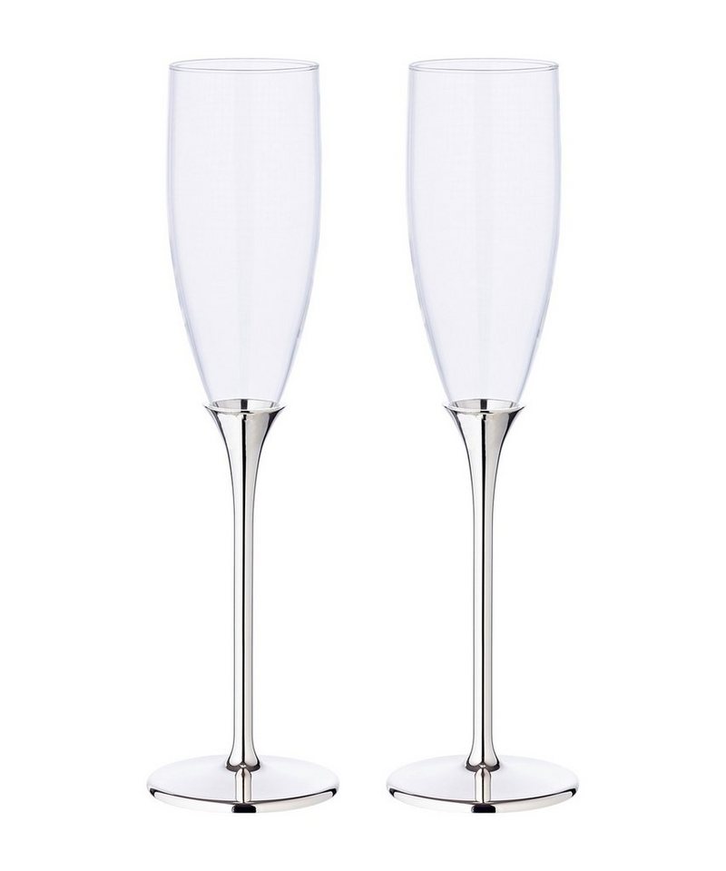 EDZARD Gläser-Set 2er-Set Victoria, Zink, Trinkgläser-Set in Silber-Optik, H 27 cm EDZARD Gläser-Set 2er-Set Victoria, Zink, Trinkgläser-Set in Silber-Optik, H 27 cm von EDZARD