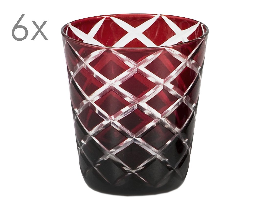 EDZARD Gläser-Set Dio Rubin, Glas, Kristallglas, 6er-Set, Kristallglas, handgeschliffen, rubinrot, 230 ml EDZARD Gläser-Set Dio Rubin, Glas, Kristallglas, 6er-Set, Kristallglas, handgeschliffen, rubinrot, 230 ml von EDZARD