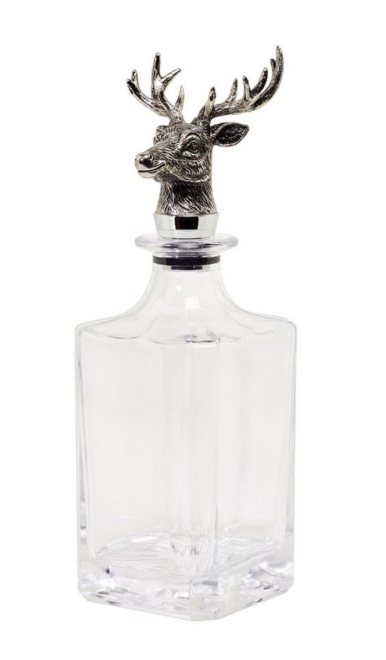 EDZARD Karaffe Hirsch, Karaffe, Hirsch-Motiv, quadratisch, Glas, edel versilbert, H 28 cm EDZARD Karaffe Hirsch, Karaffe, Hirsch-Motiv, quadratisch, Glas, edel versilbert, H 28 cm von EDZARD