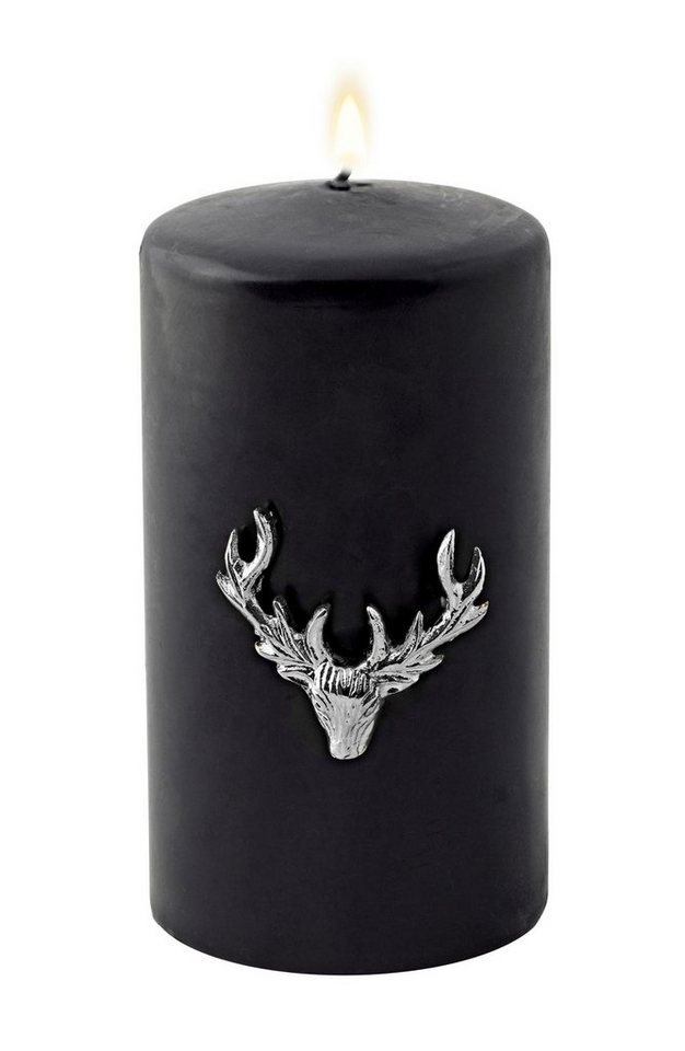 EDZARD Kerzenständer Kerzenstecker Elch, 3er-Set Kerzenpin für Stumpenkerzen, Deko-Stecker, vernickelt von EDZARD