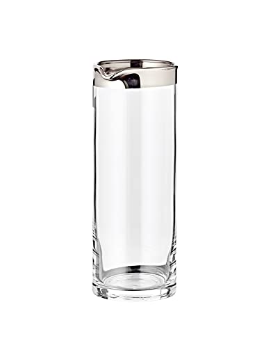 EDZARD Krug, Karaffe Anis, mundgeblasenes Kristallglas mit Platinrand, Höhe 21 cm, Durchmesser 9 cm, Füllmenge 0,75 Liter von EDZARD