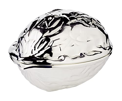 EDZARD Nussknacker Walnuss, versilbert, anlaufgeschützt, Länge 12 cm von EDZARD