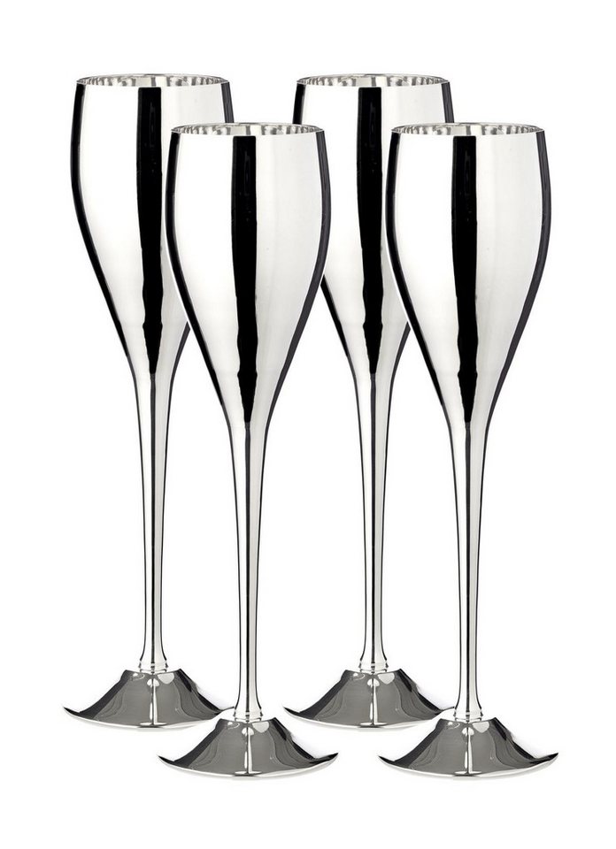 EDZARD Gläser-Set 4er-Set Dodo, Messing, 4er-Set, edel versilbert, 200 ml, H 23 cm EDZARD Gläser-Set 4er-Set Dodo, Messing, 4er-Set, edel versilbert, 200 ml, H 23 cm von EDZARD