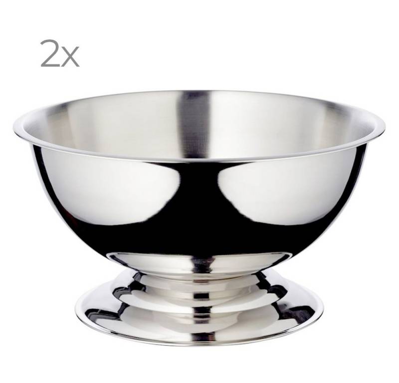 EDZARD Eiseimer Cara, 2er-Set, Edelstahl, hochglanzpoliert, Ø 40 cm von EDZARD