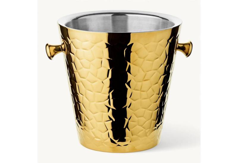 EDZARD Sektkühler Capri, (Höhe 23 cm, Ø 23 cm), gemustert, Edelstahl, doppelwandig von EDZARD