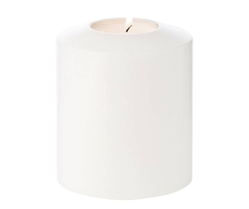 EDZARD Stumpenkerze Cornelius Ø 12 cm- Serie Pine, (H 15 cm) Stumpenkerzen-Optik, Dauerkerze für Maxi-Teelichter von EDZARD