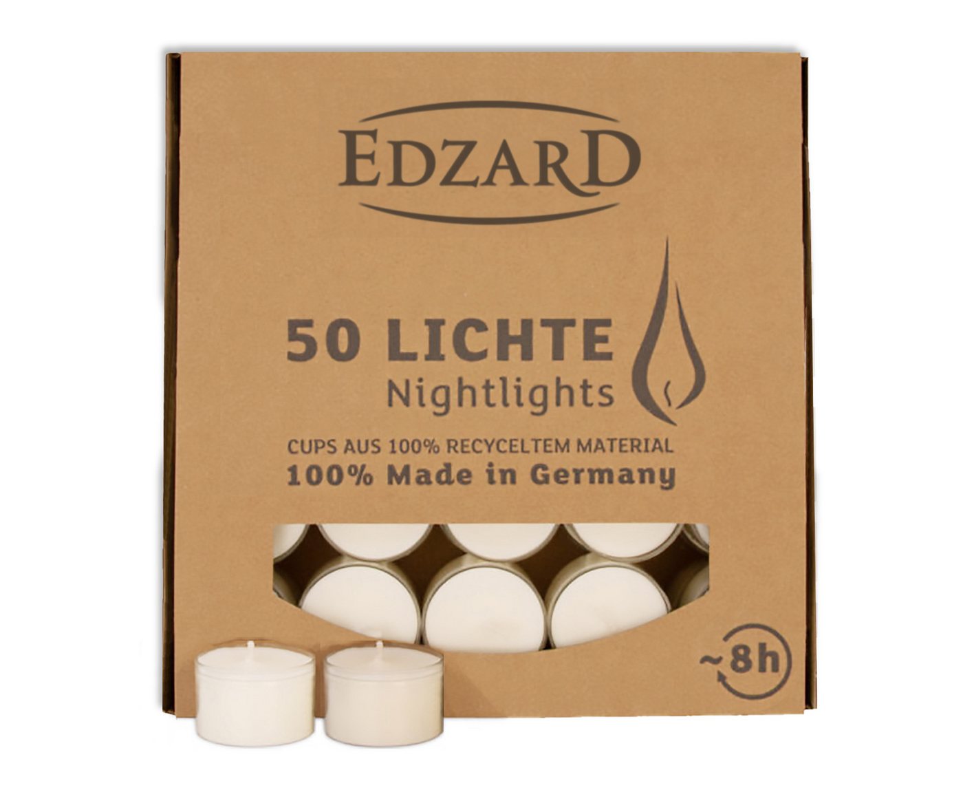 EDZARD Teelicht Teelichter 50 Stück (Set, 50 Stück), Marke WENZEL von EDZARD