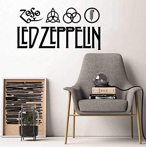 Wandaufkleber Led Zeppelin Rock Klassische Alte Musik Band Auto Laptop Aufkleber Sänger Super Star Musik Auto Pc Aufkleber Vinyl Dekor 56 * 28Cm von EDZXC