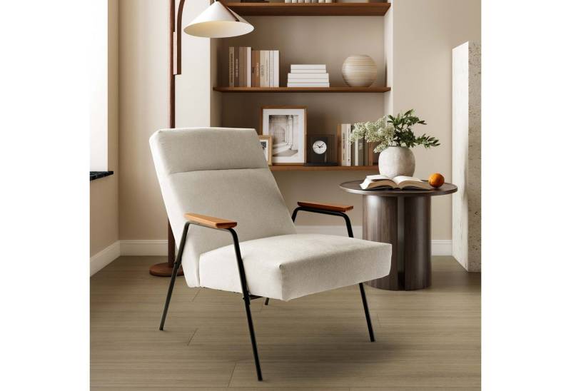 EE EUREKA ERGONOMIC Loungesessel Einzelsessel mit Armlehnen und Metallrahmen, Modern Relaxsessel (Set, 1-St., Fernsehsessel), mit Stoff Gepolsterter Einzelsofa für Wohnzimmer, Schlafzimmer von EE EUREKA ERGONOMIC