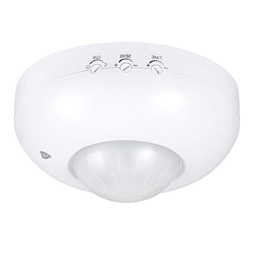 Bewegungsmelder 360 Grad Decke, Akozon Ceiling Mount Motion Sensor, Infrarot Bewegungsmelder Beschäftigungssensor 360° Arbeitsfeld IP20 Wasserdicht 6m PIR LED Deckenleuchte Sensor (Weiß) von Akozon