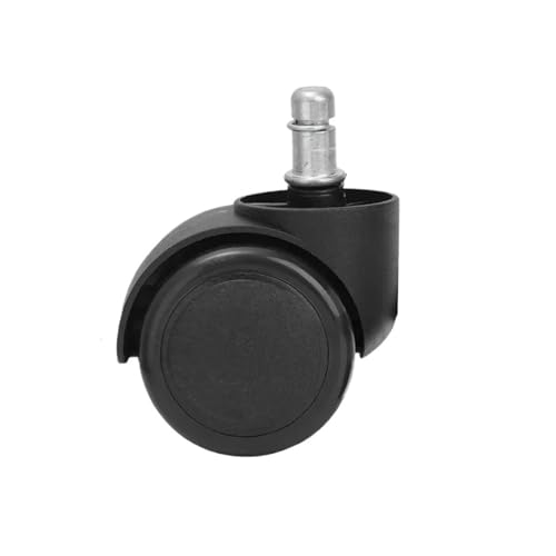 1/2/3/6/12 Stück Stuhlrollen, 360° drehbar, Möbelrollen, Gummirollen, Home-Office-Hardware-Zubehör(Black,3PCS) von EEEBLBXNQ