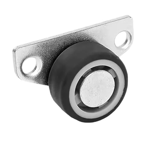 1/2/4/8 STÜCKE Seitenmontage Lenkrollen Leise Gummi-Möbelrollen Richtungswagenräder for Trolley-Schubladen-Küchenschränke(1PCS) von EEEBLBXNQ